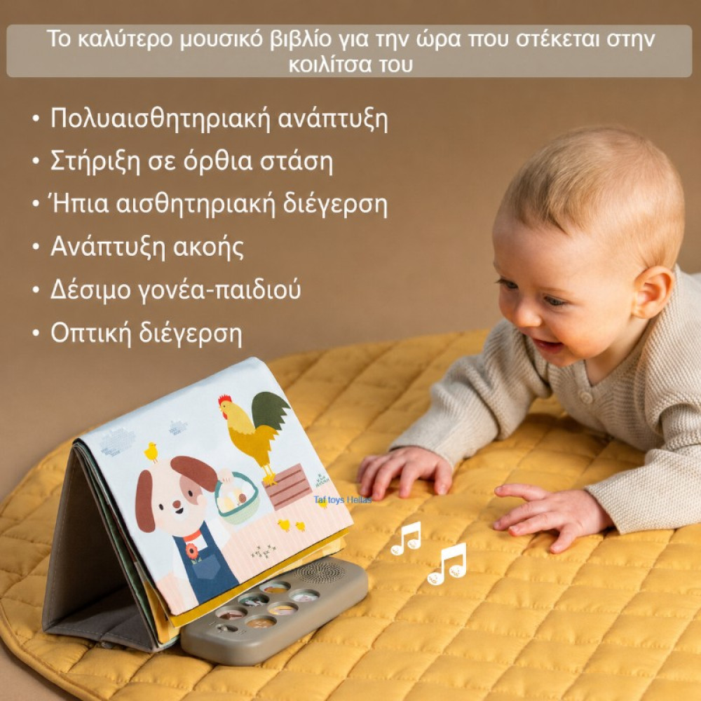 Βιβλίο Δραστηριοτήτων Taf Toys Musical Tummy Time Farm