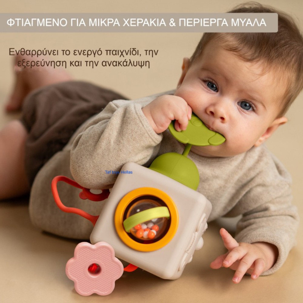 Κύβος Δραστηριοτήτων Σιλικόνης Taf Toys Peek & Play