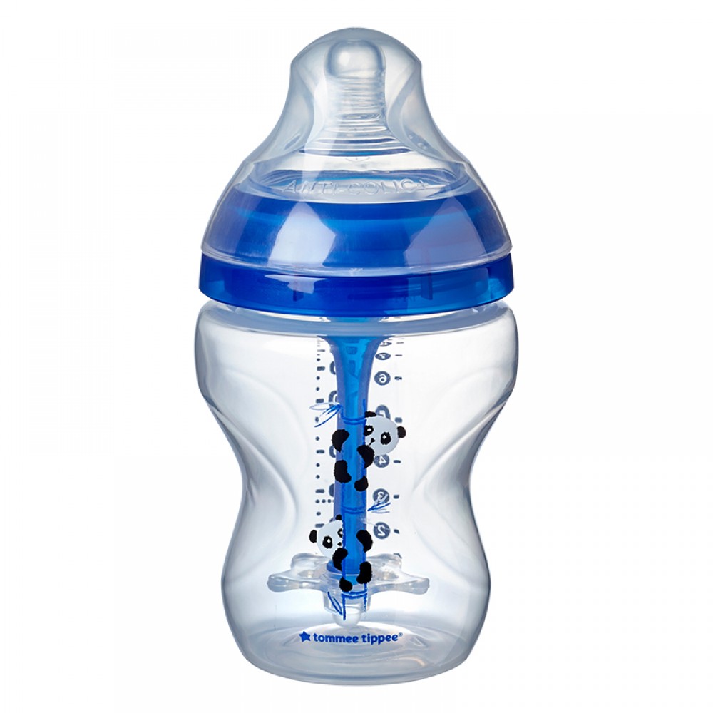 Μπιμπερό γυάλινο Tommee Tippee Advanced Anti-Colic 260ml 0m+ Blue Panda