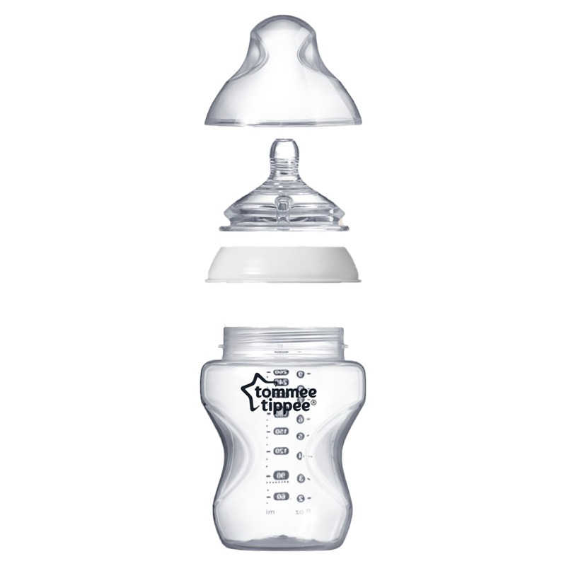 Μπιμπερό πλαστικό Tommee Tippee Closer to Nature 260ml 0m+ Ollie the Owl (2τεμ.)