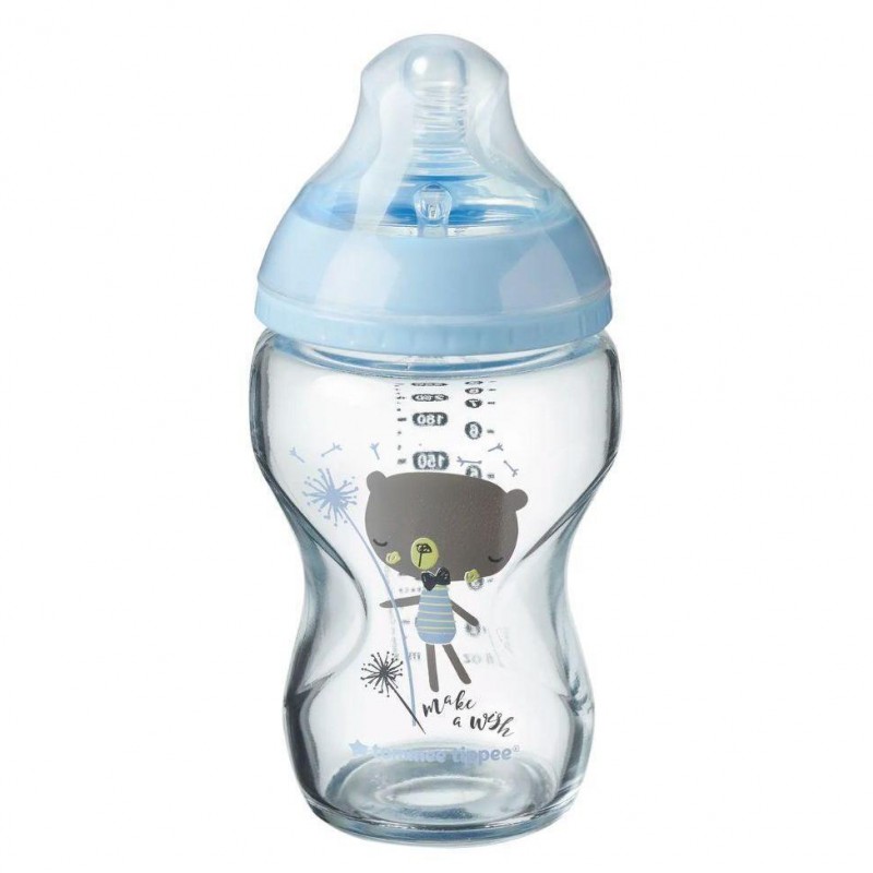 Μπιμπερό γυάλινο Tommee Tippee Closer To Nature 250ml 0m+ Make a Wish