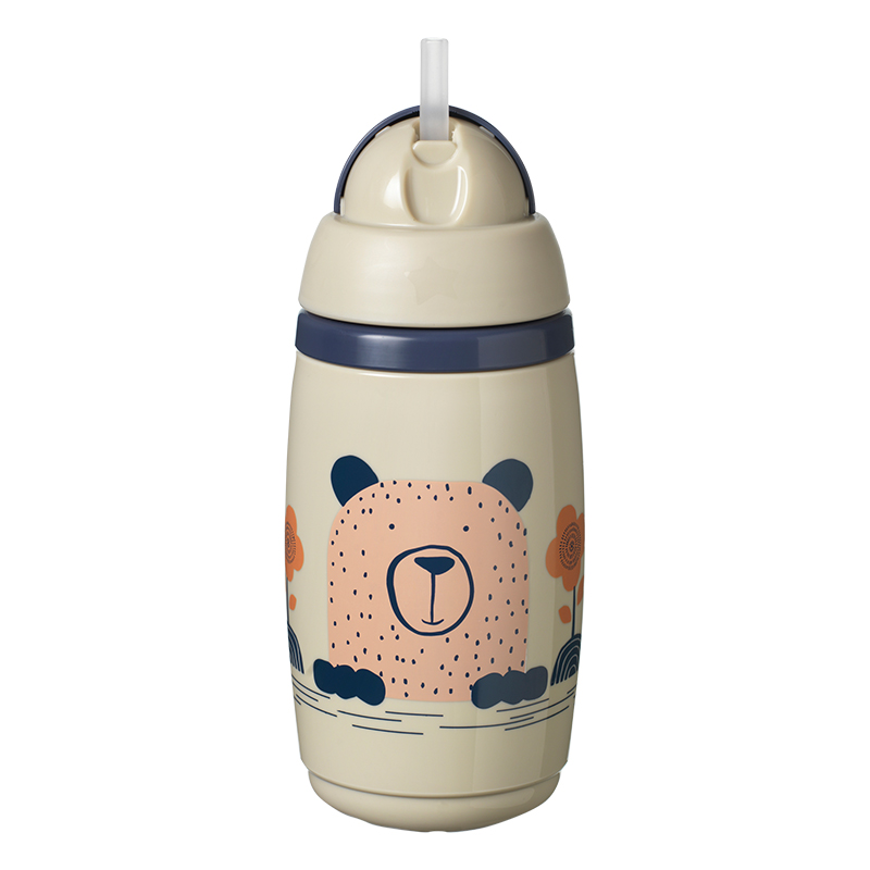 Κύπελλο Ισοθερμικό με Καλαμάκι Tommee Tippee Superstar Insulated Straw Cup 266ml 12m+ Grey