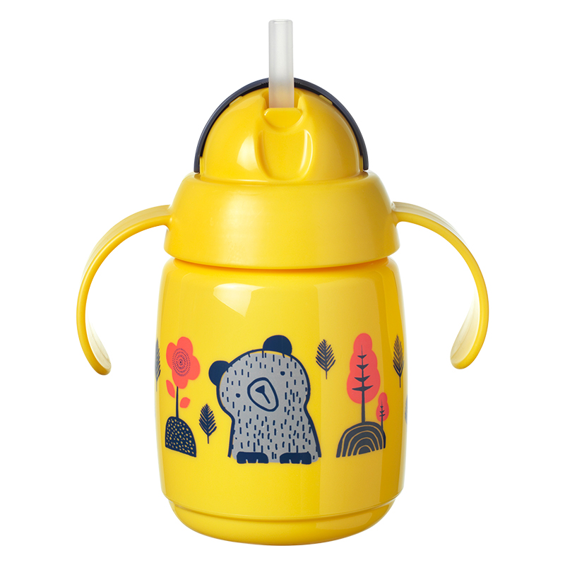 Κύπελλο με Καλαμάκι Tommee Tippee Superstar Training Straw 300ml 6m+ Yellow