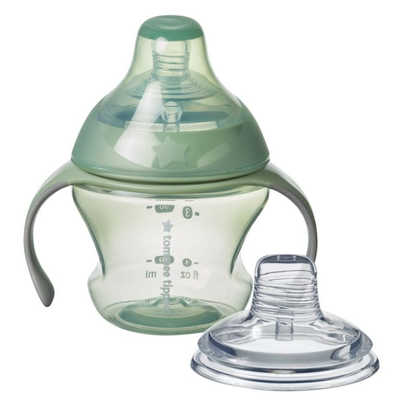 Κύπελλο με Στόμιο Σιλικόνης Tommee Tippee First Trainer 150ml 4m+ Green 