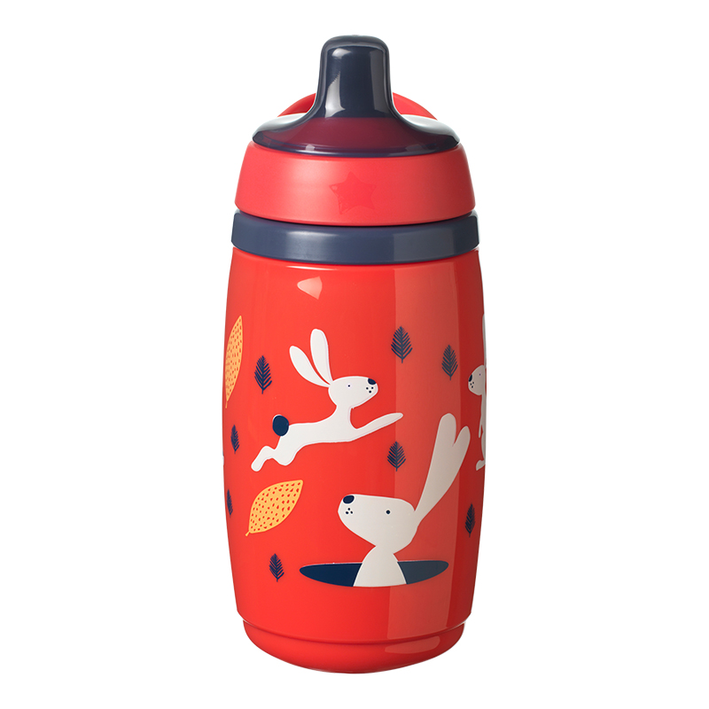 Μπουκάλι Ισοθερμικό με Σκληρό Στόμιο Tommee Tippee Superstar Insulated Sportee Bottle 266ml 12m+ Red