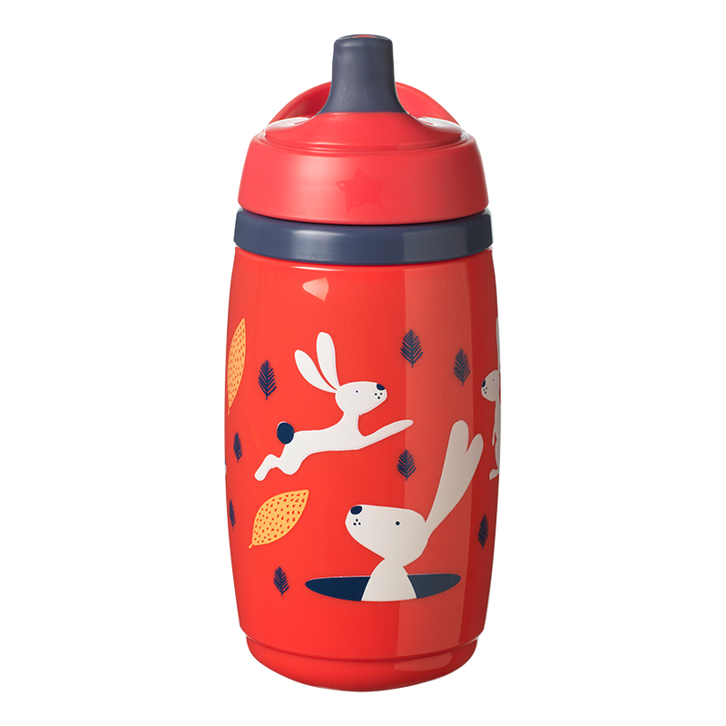 Μπουκάλι Ισοθερμικό με Σκληρό Στόμιο Tommee Tippee Superstar Insulated Sportee Bottle 266ml 12m+ Red