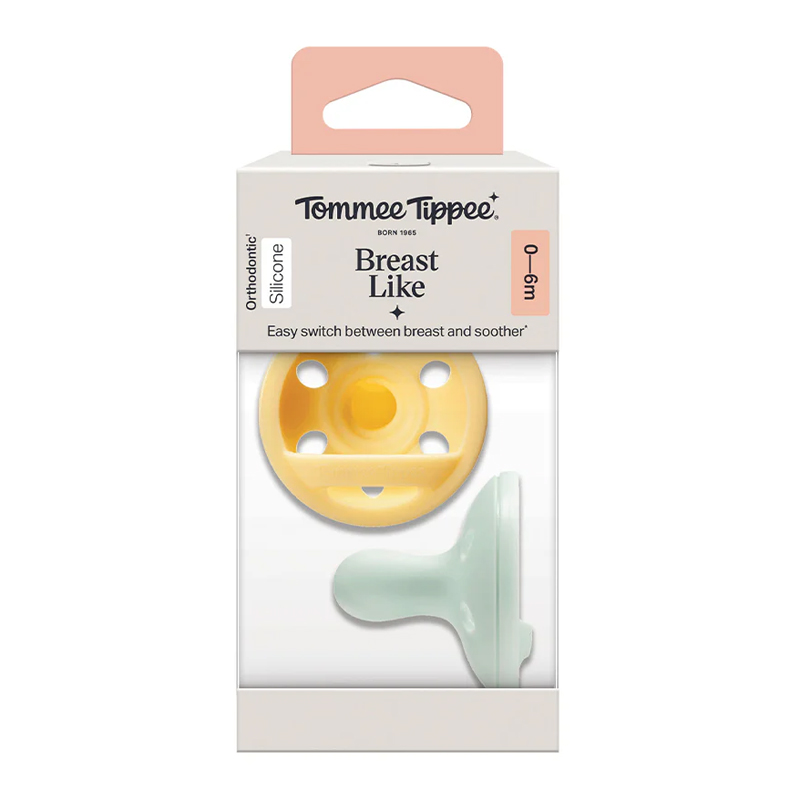 Πιπίλα Σιλικόνης Νυκτός Tommee Tippee Breastlike Night 0-6m (2τεμ.)