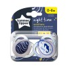 Πιπίλα Σιλικόνης Νυκτός Tommee Tippee Night Girl 0-6m (2τεμ.) 