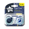 Πιπίλα Σιλικόνης Νυκτός Tommee Tippee Night Unisex 0-6m (2τεμ.)