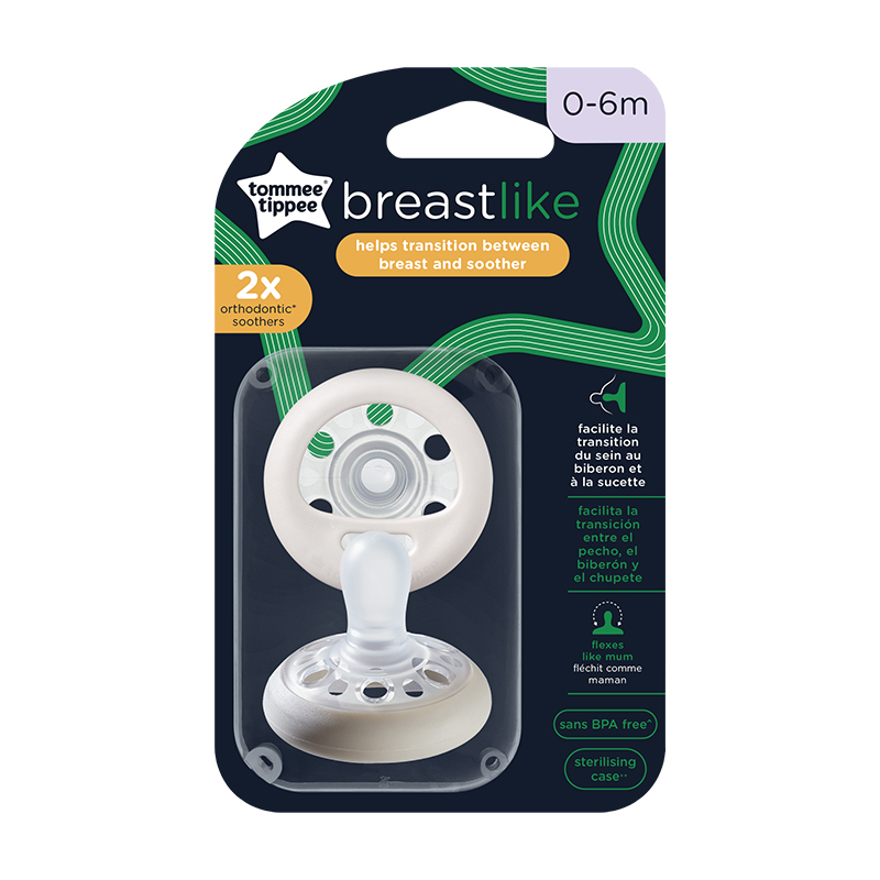 Πιπίλα Σιλικόνης Tommee Tippee Breastlike 0-6m (2τεμ.)