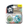 Πιπίλα Σιλικόνης Tommee Tippee Moda Boy 0-6m (2τεμ.)