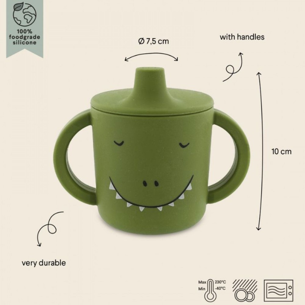 Εκπαιδευτικό Ποτήρι Σιλικόνης Trixie Sippy Cup Mr. Dino Εκπαιδευτικό Ποτήρι Σιλικόνης Trixie Sippy Cup Mr. Dino