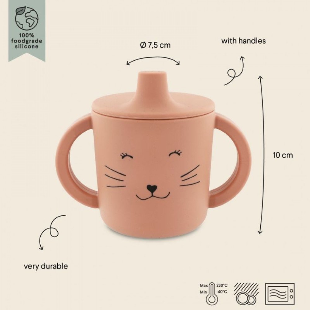 Εκπαιδευτικό Ποτήρι Σιλικόνης Trixie Sippy Cup Mrs. Cat Εκπαιδευτικό Ποτήρι Σιλικόνης Trixie Sippy Cup Mrs. Cat