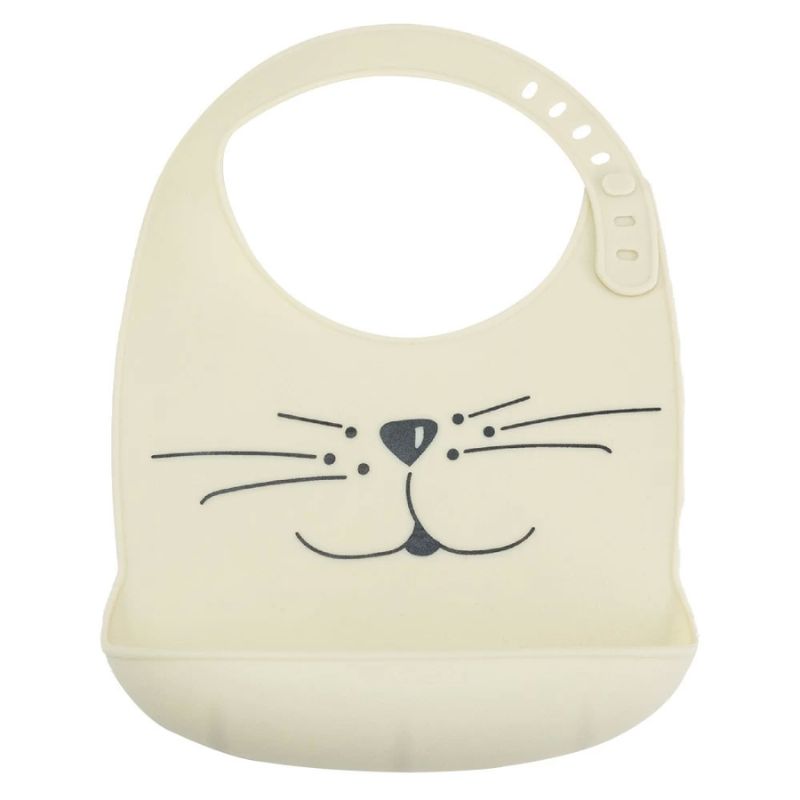 Σαλιάρα Σιλικόνης Cat Trois Kilos Sept Beige