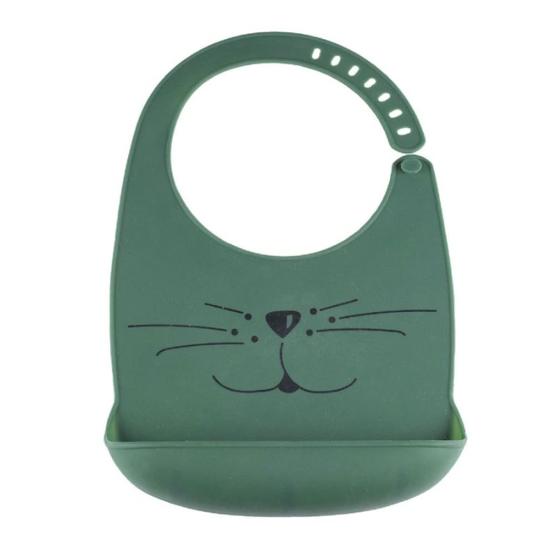Σαλιάρα Σιλικόνης Cat Trois Kilos Sept Green