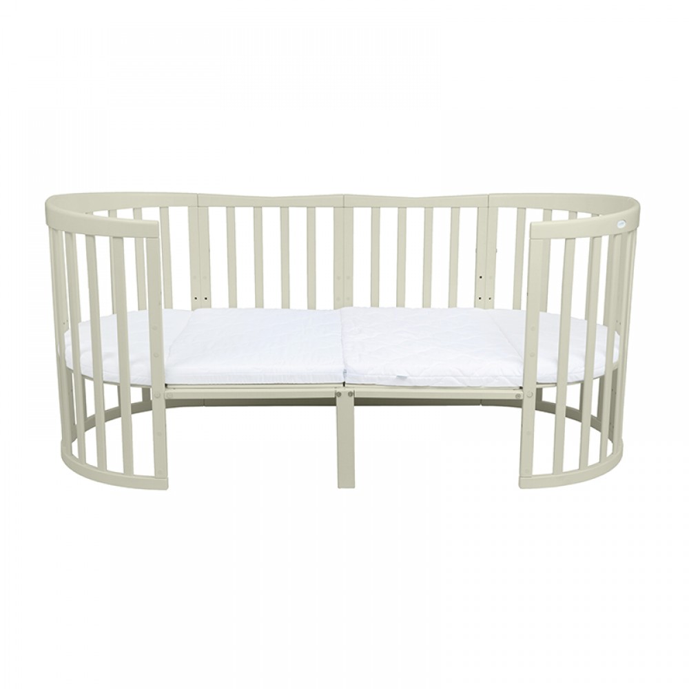 Βρεφικό Κρεβάτι Waldin 7in1 Oval 78x128cm Olive