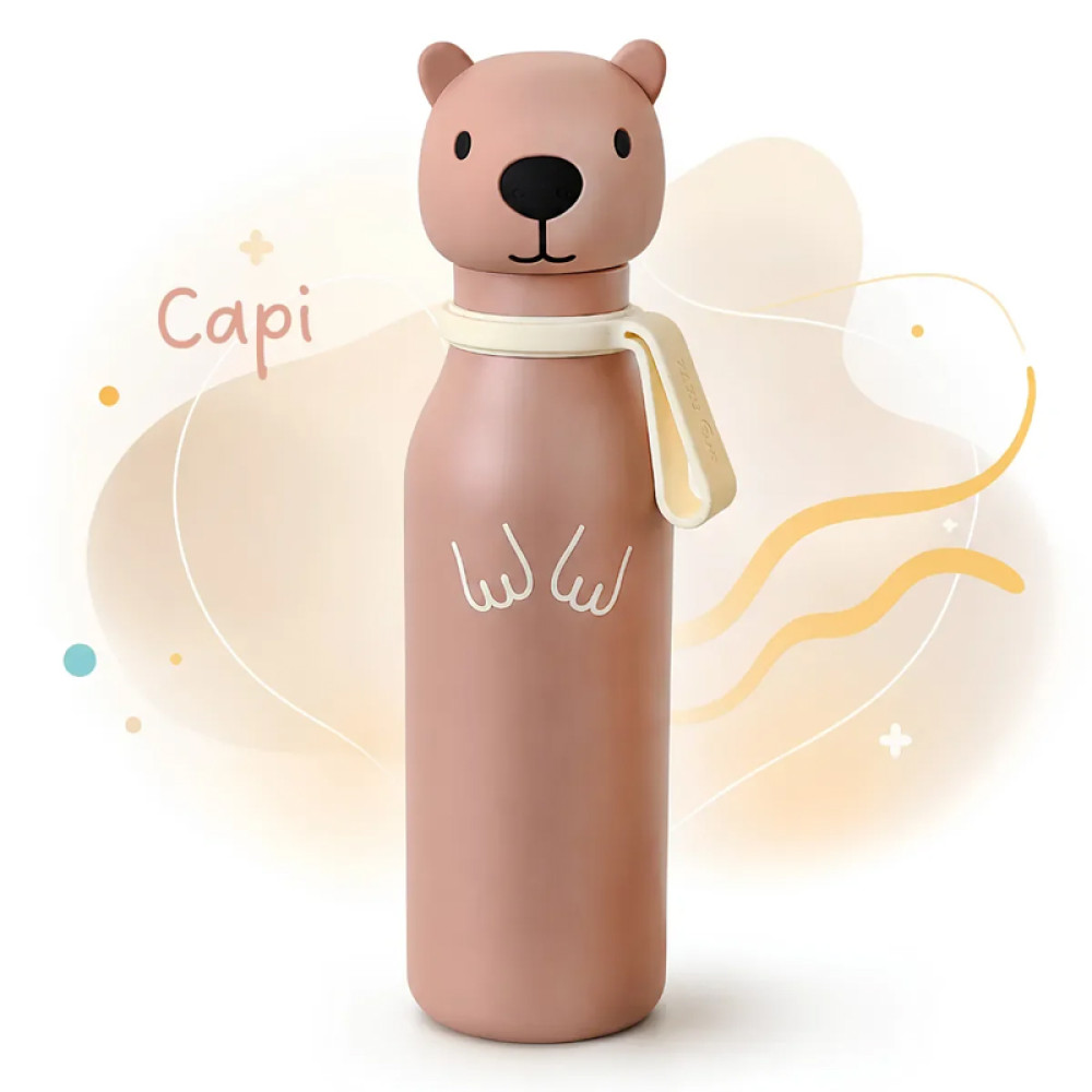 Θερμός - Μπουκάλι Bottlies By Zazu Fun 400ml Capybara