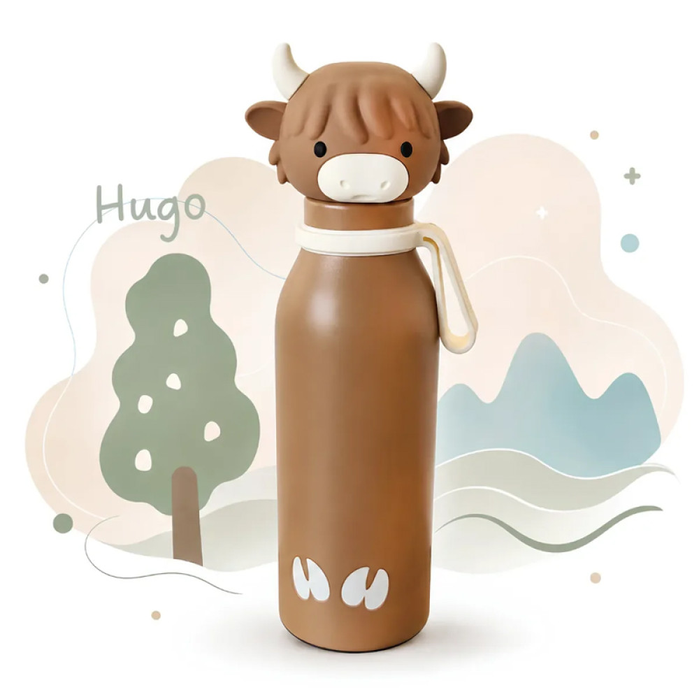 Θερμός - Μπουκάλι Bottlies By Zazu Fun 400ml Cow