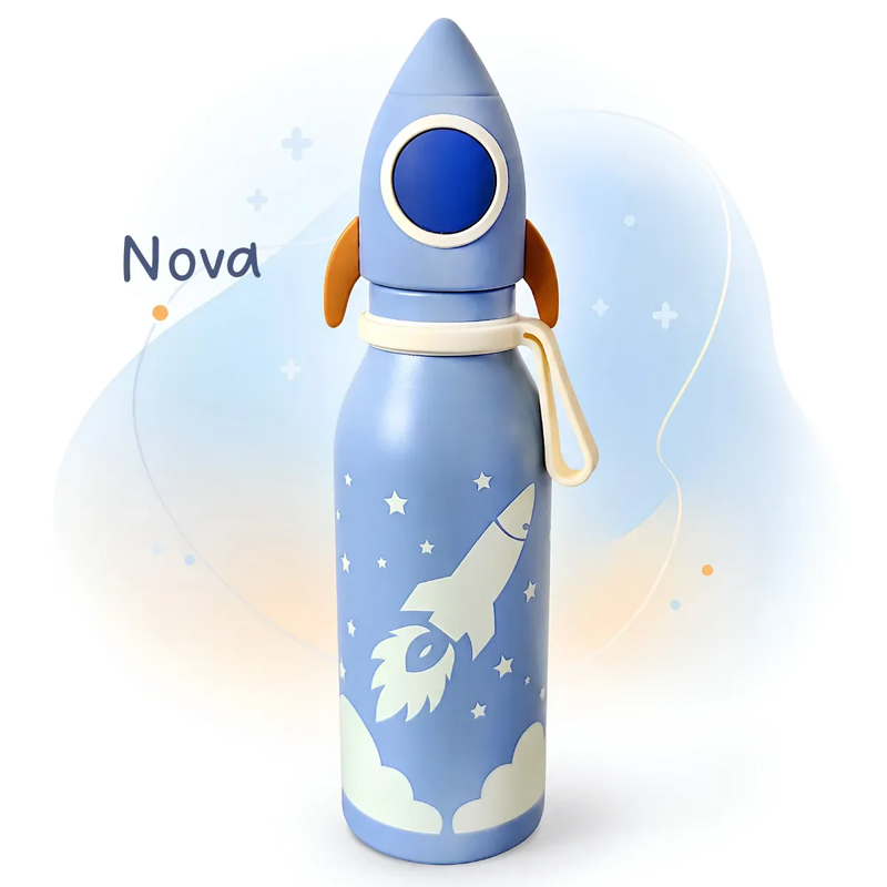 Θερμός - Μπουκάλι Bottlies By Zazu Fun 400ml Rocket