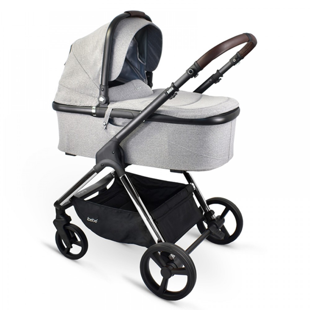 Πολυκαρότσι iBebe Ice 2in1 Chrome/Gray Πολυκαρότσι iBebe Ice 2in1 Chrome/Gray