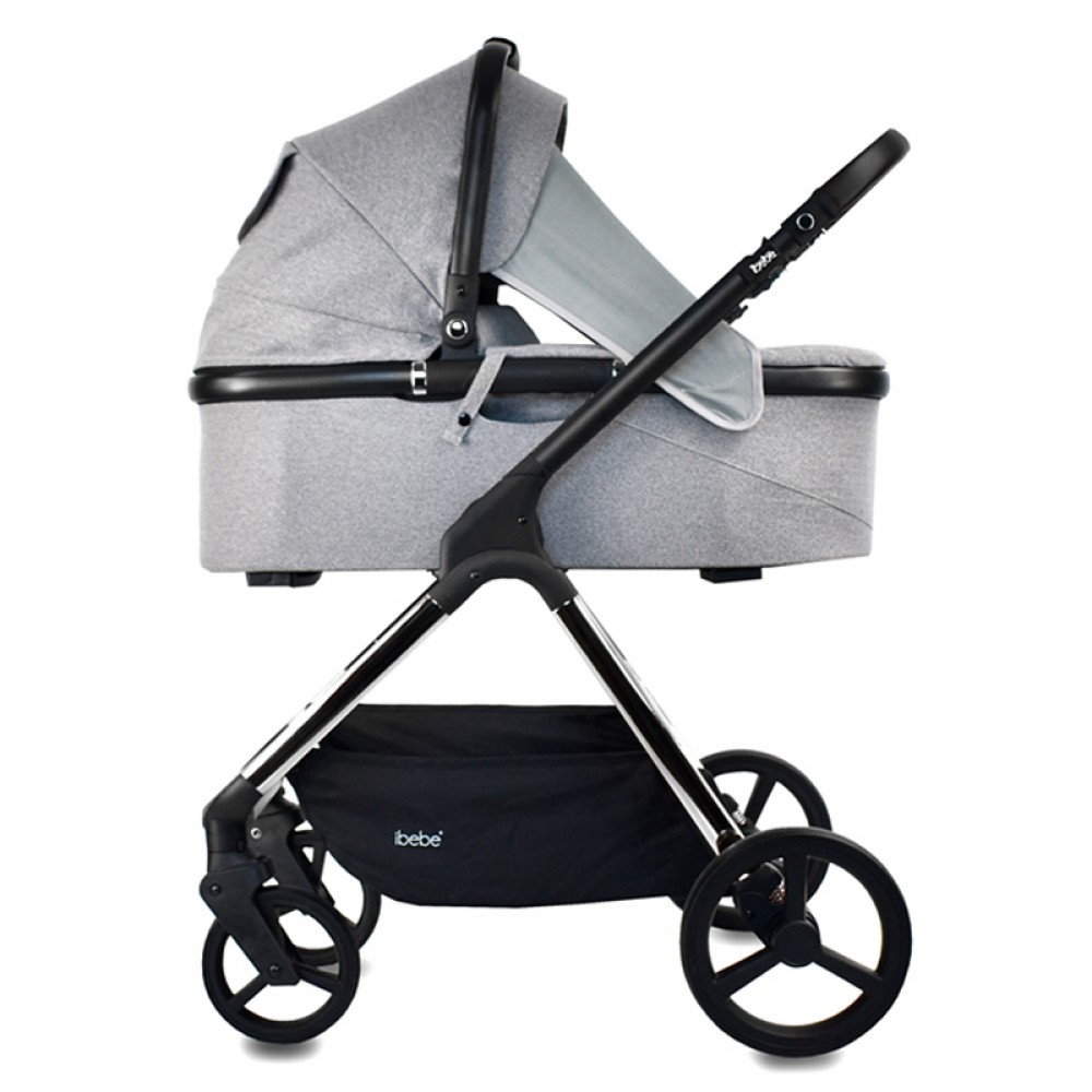Πολυκαρότσι iBebe Ice 2in1 Chrome/Gray Πολυκαρότσι iBebe Ice 2in1 Chrome/Gray