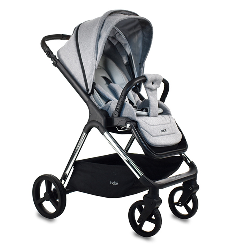 Πολυκαρότσι iBebe Ice 2in1 Chrome/Gray Πολυκαρότσι iBebe Ice 2in1 Chrome/Gray