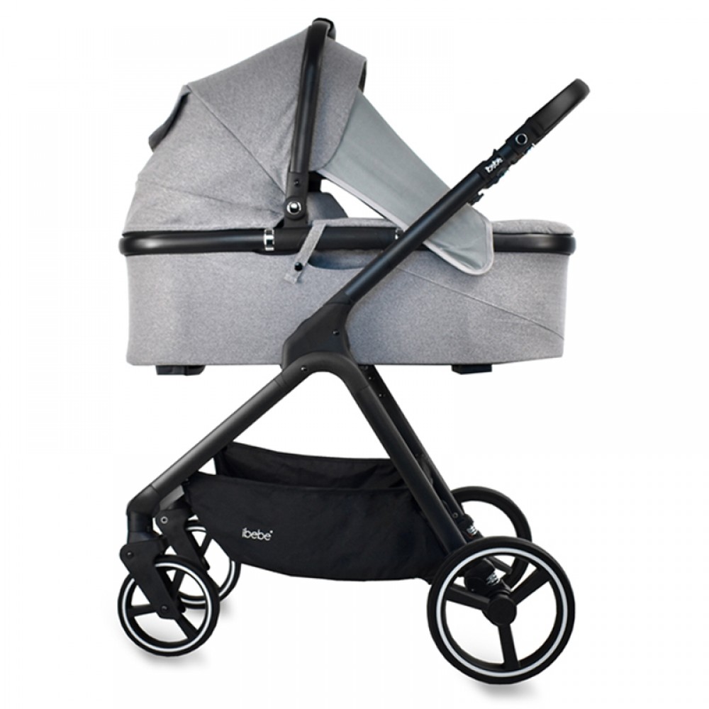Πολυκαρότσι iBebe Ice 2in1 Black/Gray Πολυκαρότσι iBebe Ice 2in1 Black/Gray