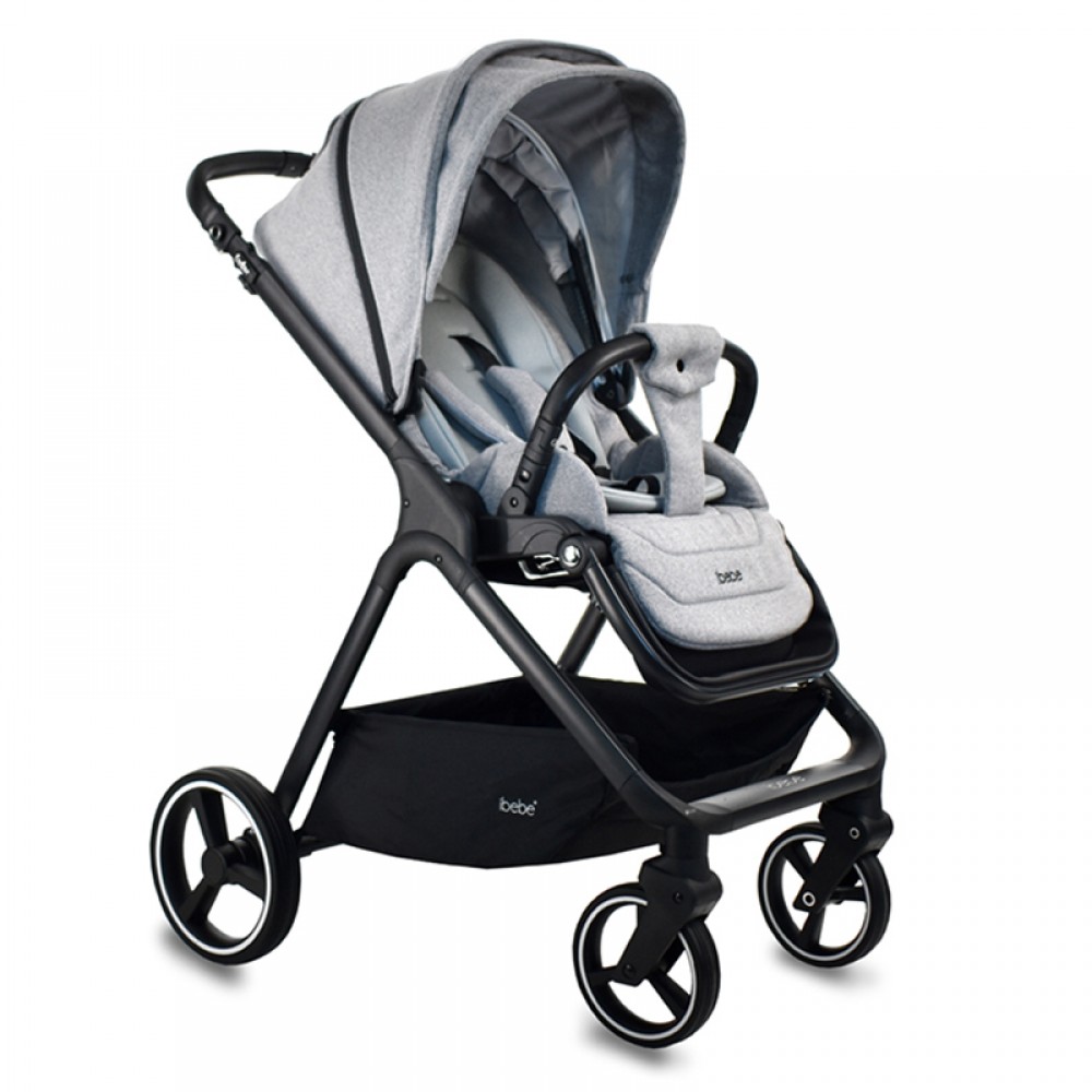 Πολυκαρότσι iBebe Ice 2in1 Black/Gray Πολυκαρότσι iBebe Ice 2in1 Black/Gray