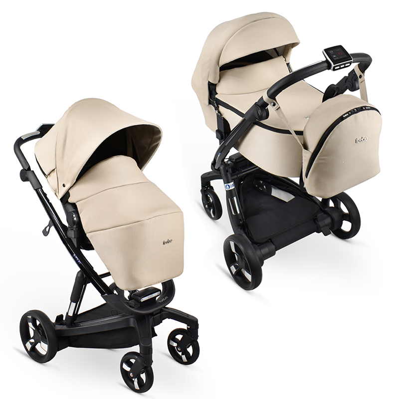 Πολυκαρότσι iBebe iStop&Drive 2in1 Black Gloss/Beige Πολυκαρότσι iBebe iStop&Drive 2in1 Black Gloss/Beige