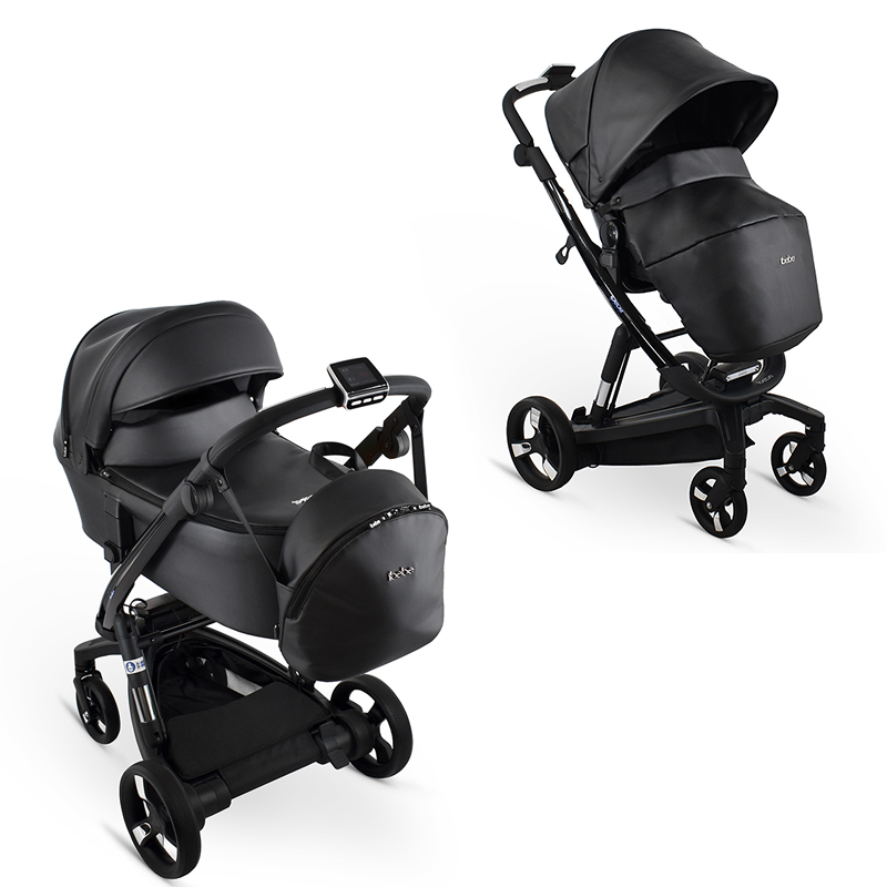 Πολυκαρότσι iBebe iStop&Drive 2in1 Eco Black