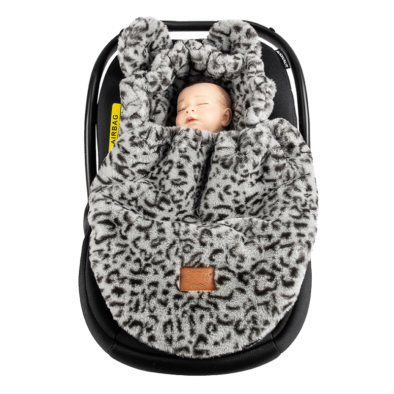 Ποδόσακος Καροτσιού / Καθίσματος Αυτοκινήτου iBebe Mini Me Velour Grey / Black Leopard Ποδόσακος Καροτσιού / Καθίσματος Αυτοκινήτου iBebe Mini Me Velour Grey / Black Leopard