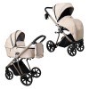 Πολυκαρότσι iBebe Next2 2in1 Eco Leather Beige