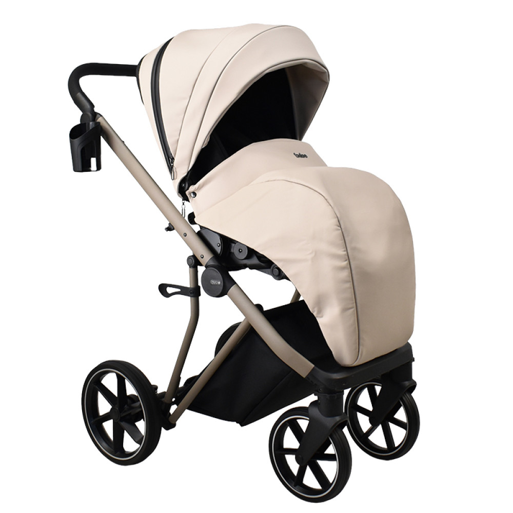 Πολυκαρότσι iBebe Next2 2in1 Eco Leather Beige