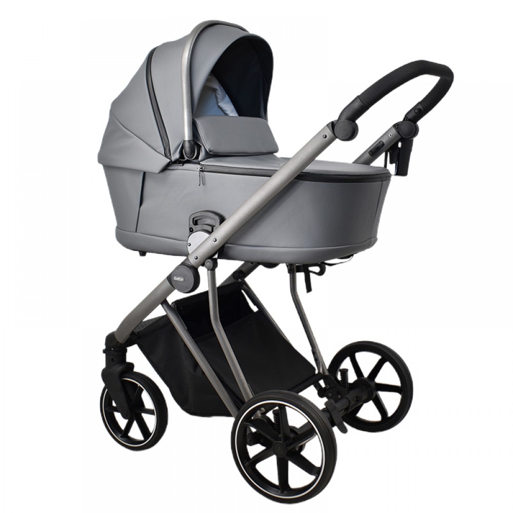 Πολυκαρότσι iBebe Next2 2in1 Eco Leather Grey