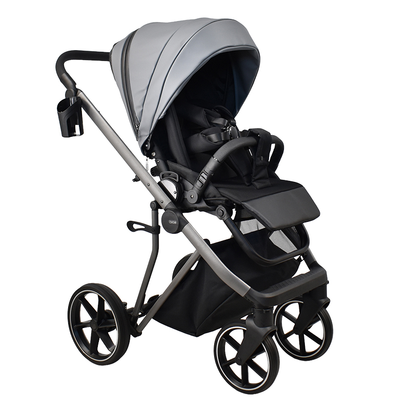 Πολυκαρότσι iBebe Next2 2in1 Eco Leather Grey