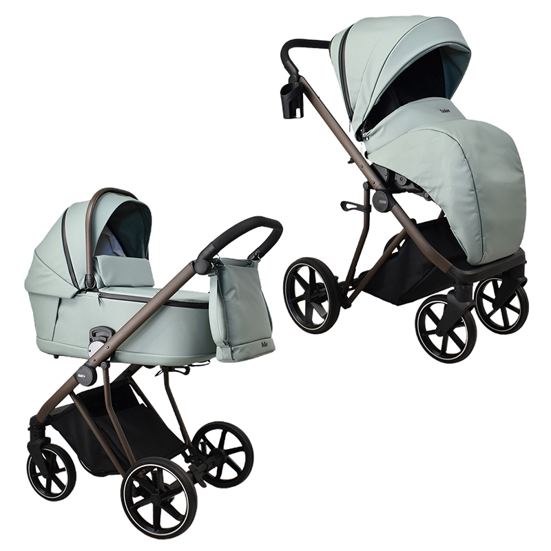 Πολυκαρότσι iBebe Next2 2in1 Eco Leather Mint