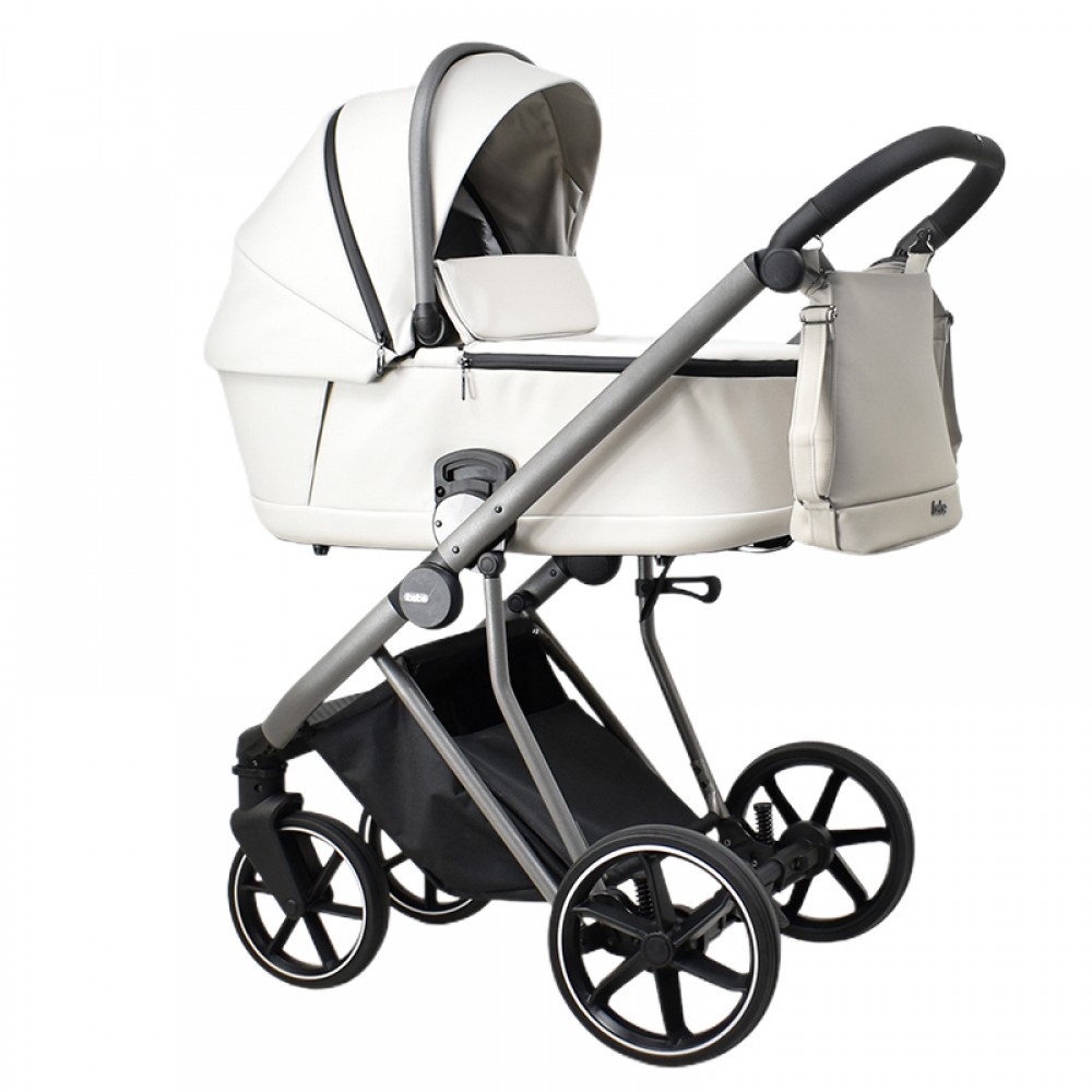 Πολυκαρότσι iBebe Next2 2in1 Eco Leather Light Silver