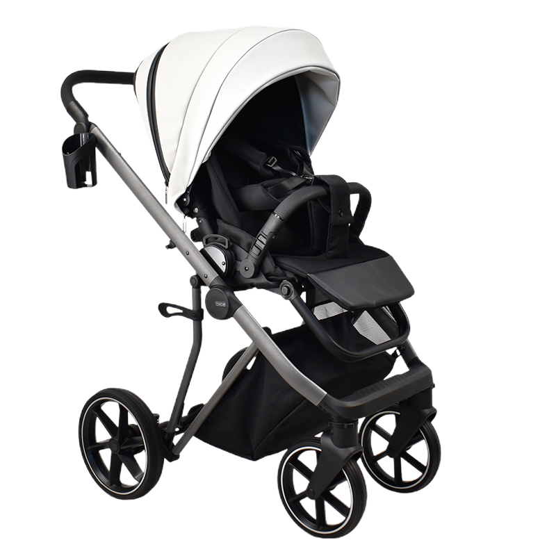 Πολυκαρότσι iBebe Next2 2in1 Eco Leather Light Silver