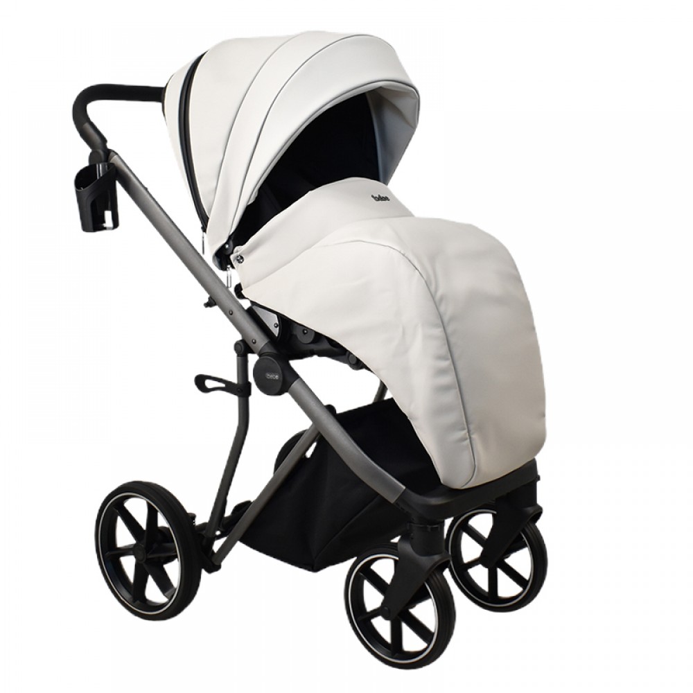 Πολυκαρότσι iBebe Next2 2in1 Eco Leather Light Silver