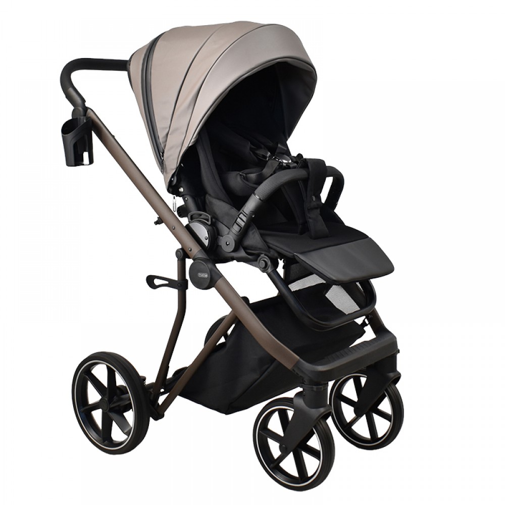 Πολυκαρότσι iBebe Next2 2in1 Eco Leather Latte