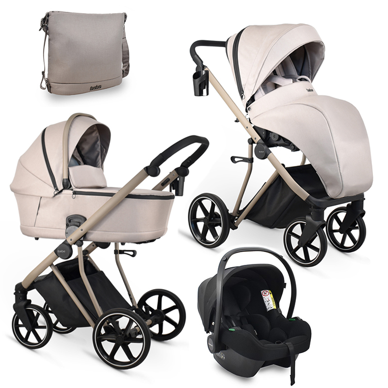 Πολυκαρότσι iBebe Next2 3in1 Beige Πολυκαρότσι iBebe Next2 3in1 Beige