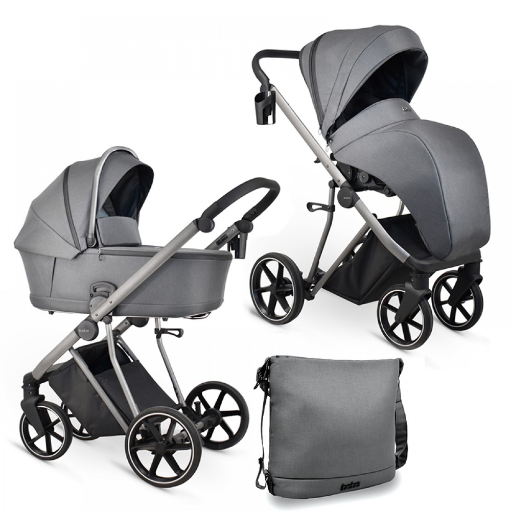 Πολυκαρότσι iBebe Next2 2in1 Grey Πολυκαρότσι iBebe Next2 2in1 Grey