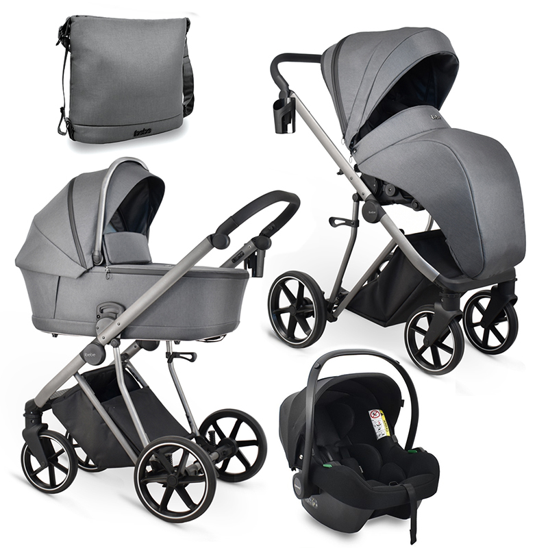 Πολυκαρότσι iBebe Next2 3in1 Grey Πολυκαρότσι iBebe Next2 3in1 Grey