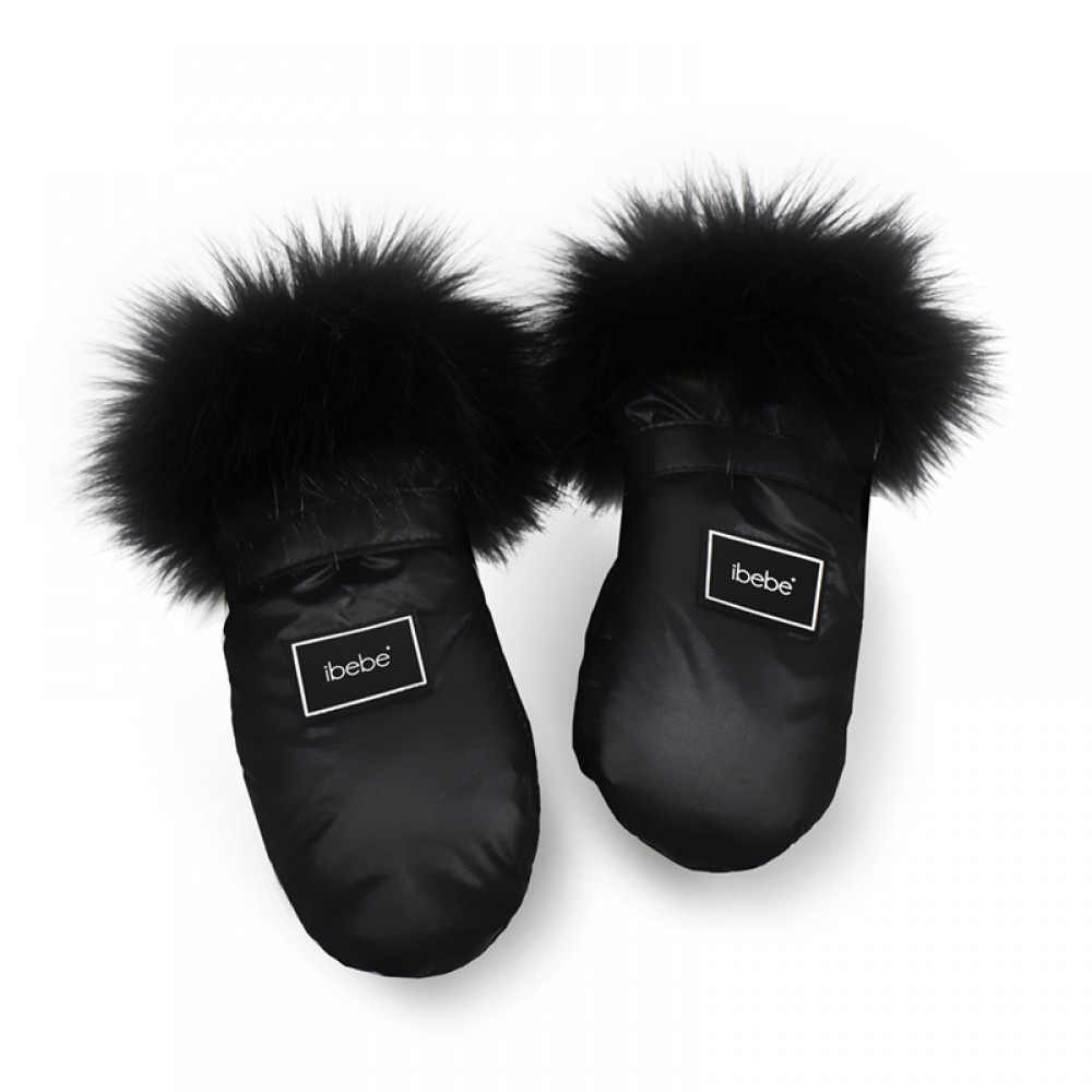 Αδιάβροχα Γάντια Καροτσιού iBebe Thermo Black Gloss Αδιάβροχα Γάντια Καροτσιού iBebe Thermo Black Gloss
