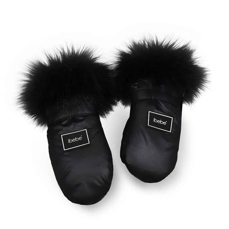 Αδιάβροχα Γάντια Καροτσιού iBebe Thermo Black Gloss Αδιάβροχα Γάντια Καροτσιού iBebe Thermo Black Gloss