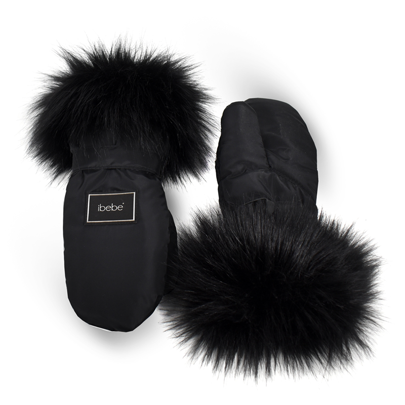 Αδιάβροχα Γάντια Καροτσιού iBebe Thermo Black Αδιάβροχα Γάντια Καροτσιού iBebe Thermo Black
