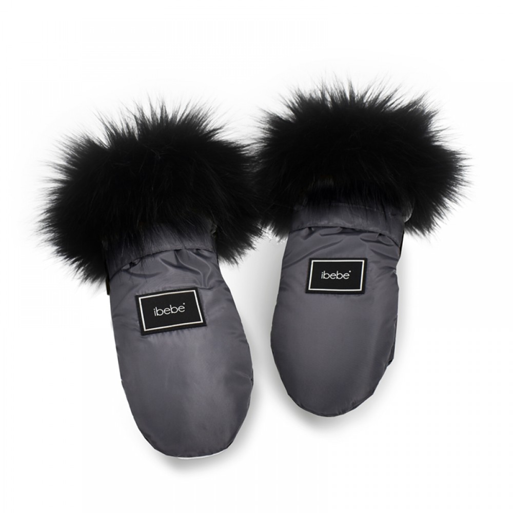 Αδιάβροχα Γάντια Καροτσιού iBebe Thermo Dark Grey Αδιάβροχα Γάντια Καροτσιού iBebe Thermo Dark Grey