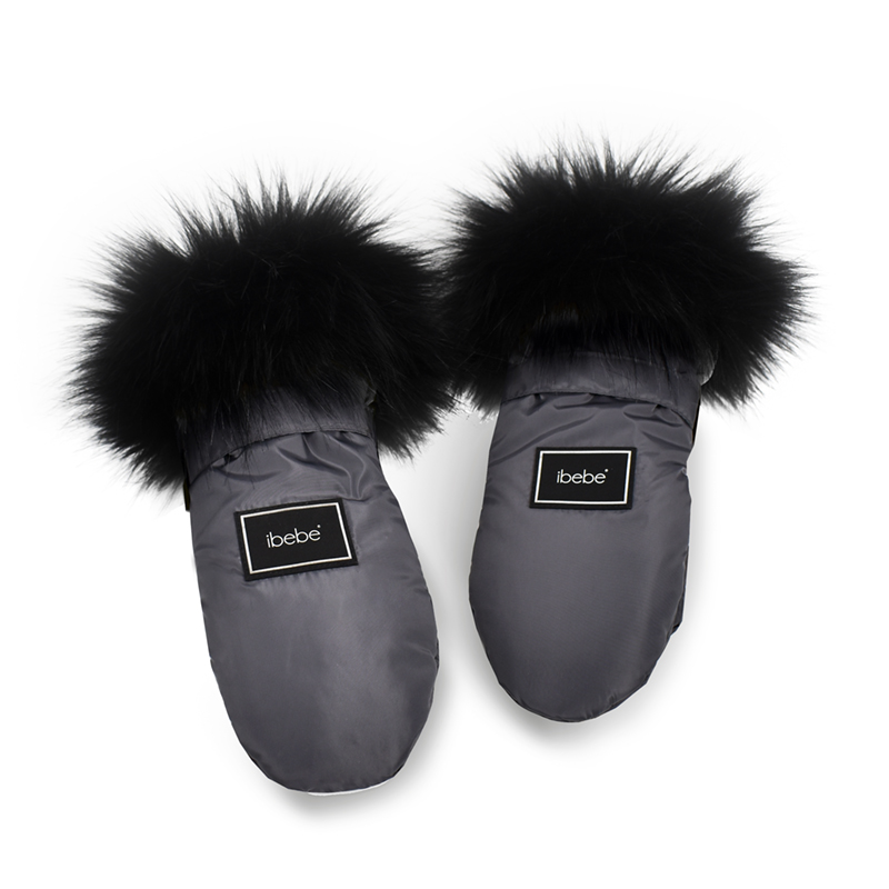 Αδιάβροχα Γάντια Καροτσιού iBebe Thermo Dark Grey Αδιάβροχα Γάντια Καροτσιού iBebe Thermo Dark Grey
