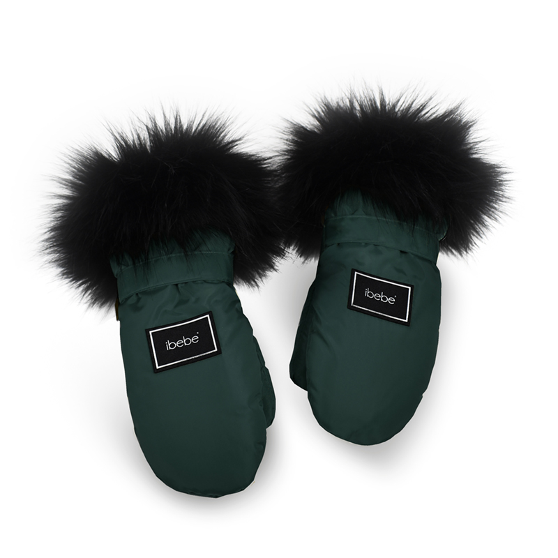 Αδιάβροχα Γάντια Καροτσιού iBebe Thermo Dark Green Αδιάβροχα Γάντια Καροτσιού iBebe Thermo Dark Green