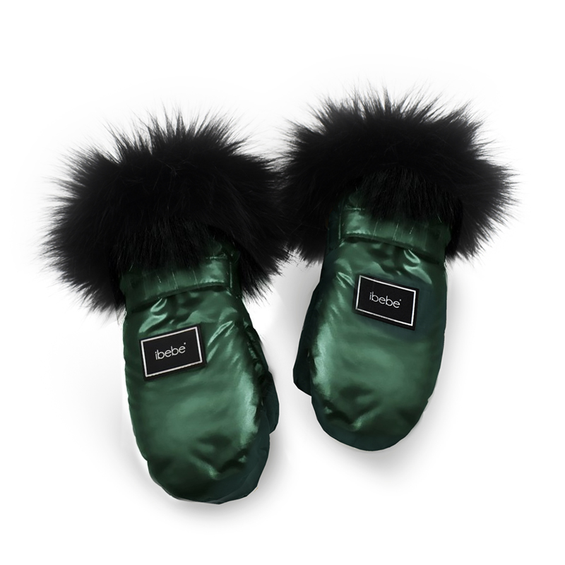 Αδιάβροχα Γάντια Καροτσιού iBebe Thermo Dark Green Gloss Αδιάβροχα Γάντια Καροτσιού iBebe Thermo Dark Green Gloss